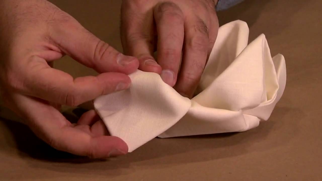 Napkin Folding Demonstration - Real time