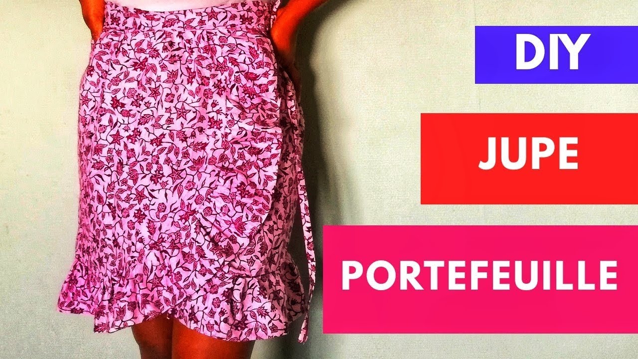 [DIY ] COUDRE UNE JUPE PORTEFEUILLE FACILE// TISSU  WAX// WRAP SKIRT