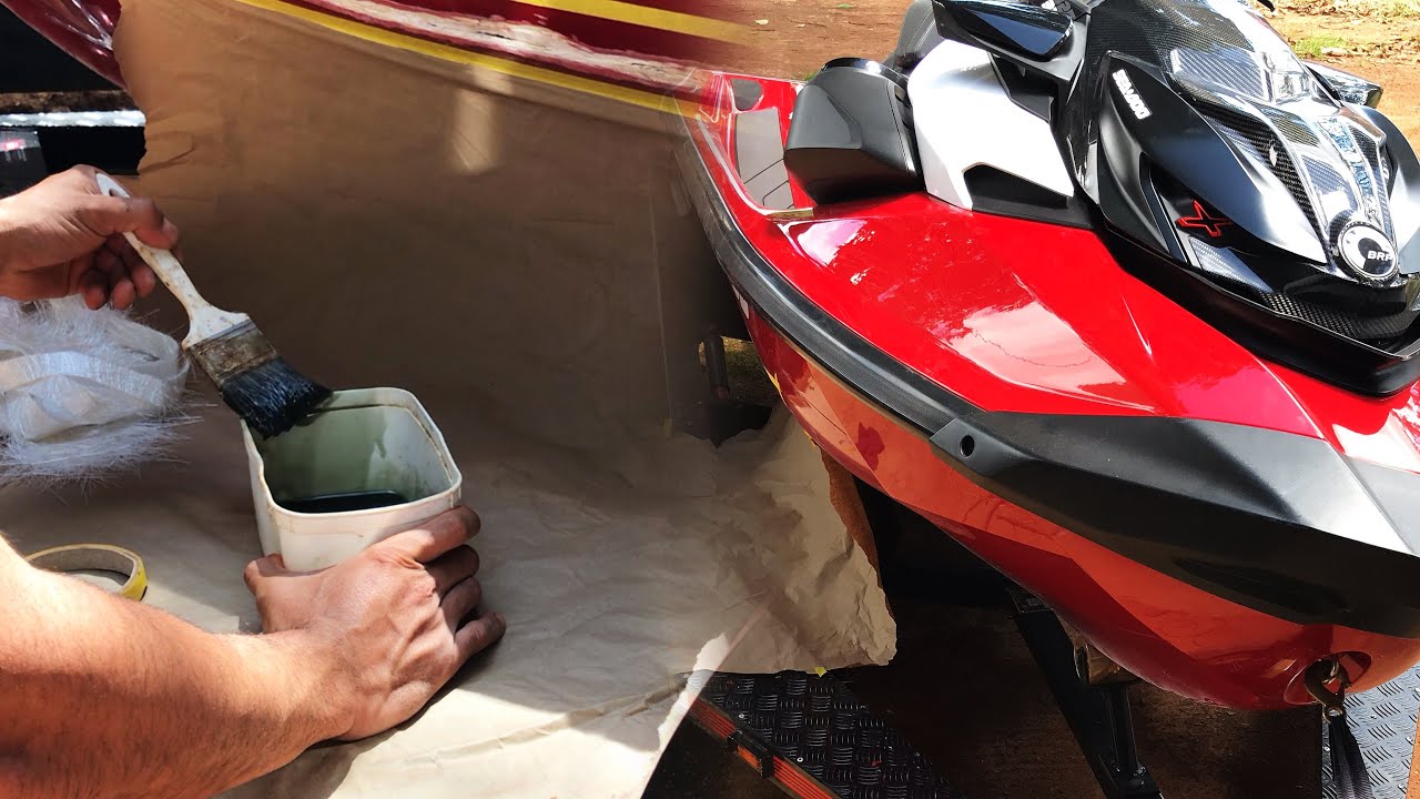 Reparo e pintura em jetski quebrado | Olha o resultado