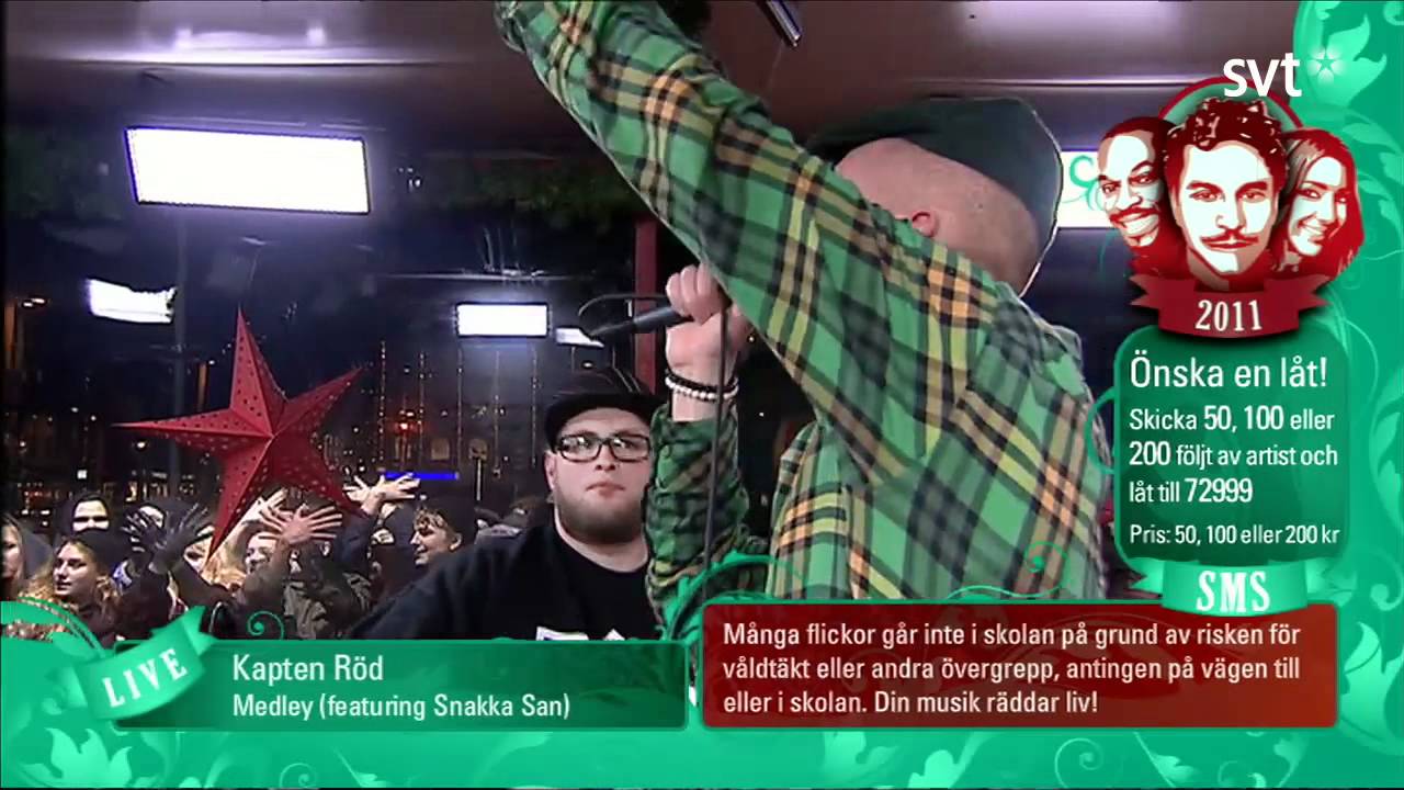 Kapten röd feat. Snakka san på musikhjälpen.