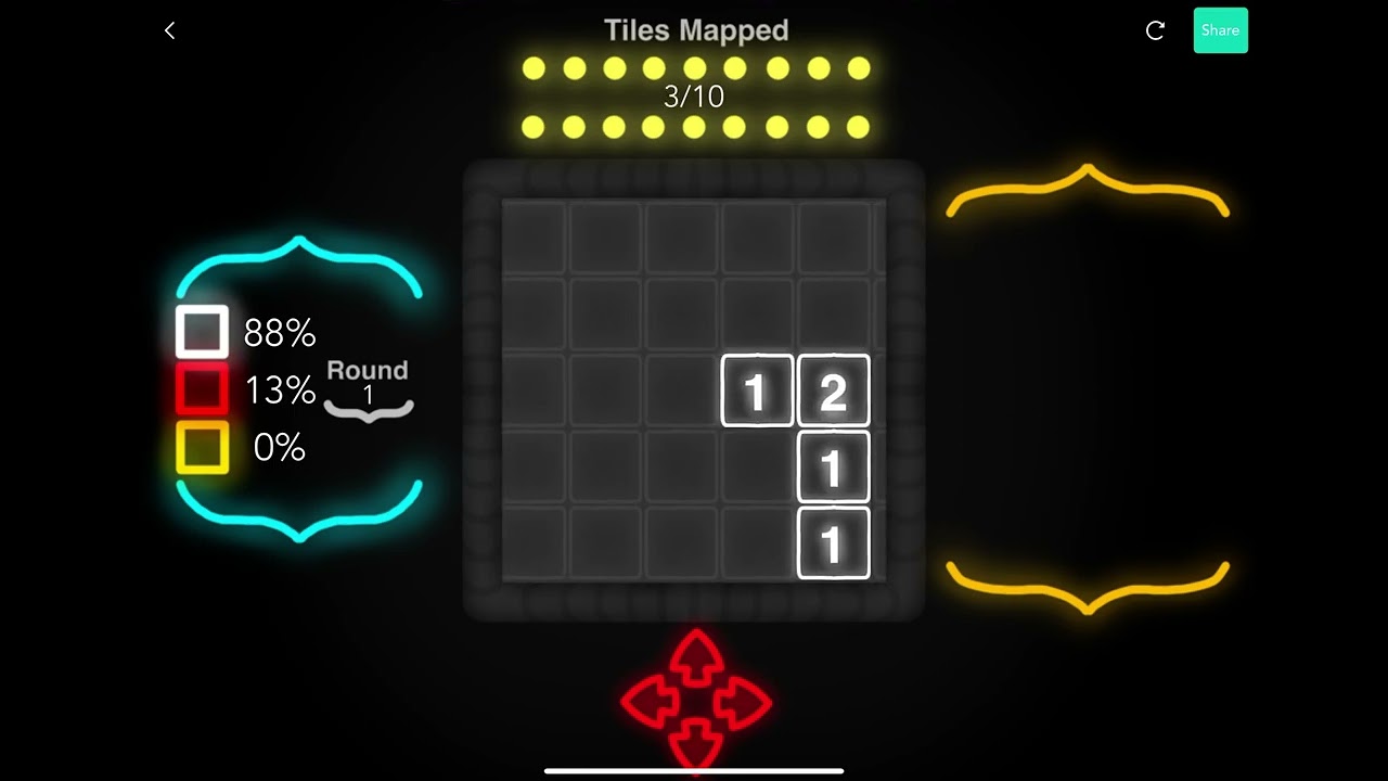 Beginning of Minesweeper roguelike
