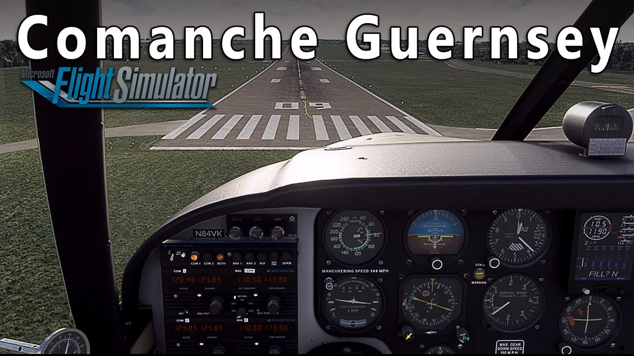 A2A Comanche 250 Landing At Guernsey