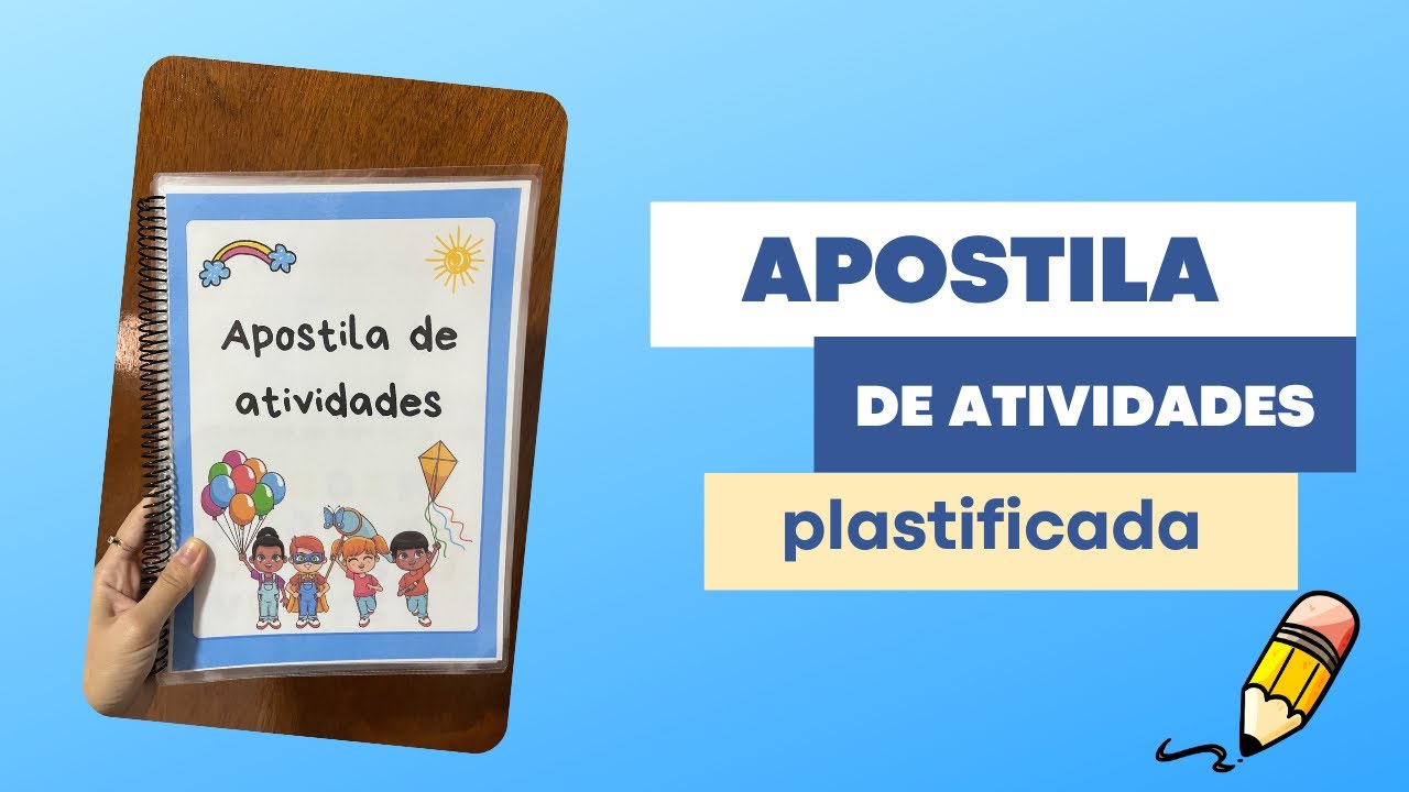Apostila de atividades plastificada