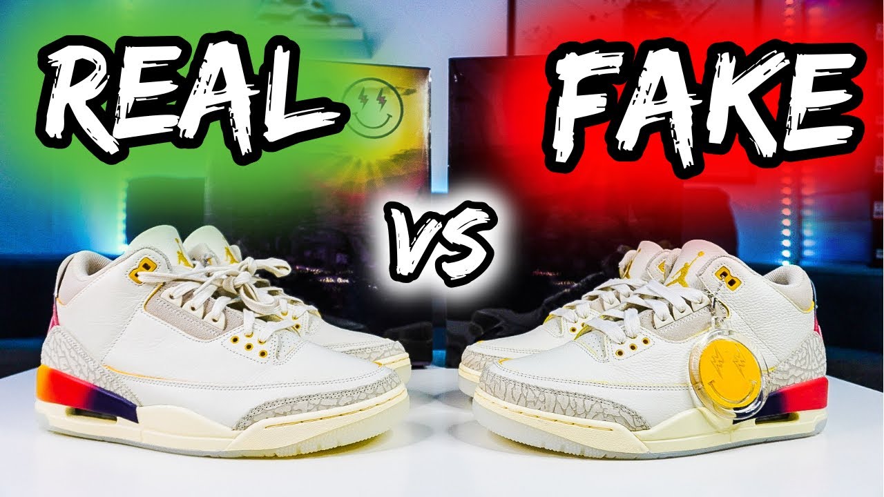 ⚠️REAL vs FAKE (REPLICA,UA) JORDAN 3 J BALVIN MEDELLIN SUNSET ⚠️ APRENDE A DISTINGUIRLAS!