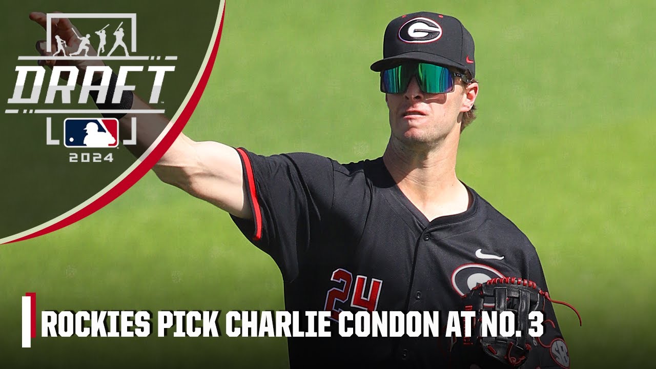 Colorado Rockies select Georgia&rsquo;s Charlie Condon with 3rd overall pick | 2024 MLB Draft