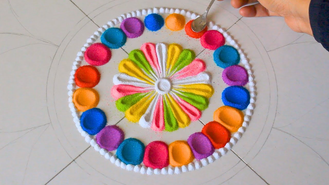 Simple Krishna janmashtami rangoli designs l rangoli for janmashtami l gokulashtami rangoli  रंगोली