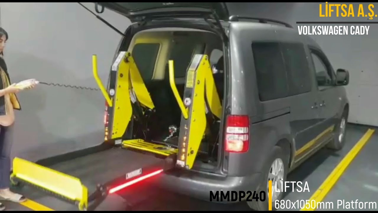 Liftsa - VOLKSWAGEN CADY Engelli Taşıma Aracı Çift Kollu Double Arm Lift Videosu - Liftsa.com