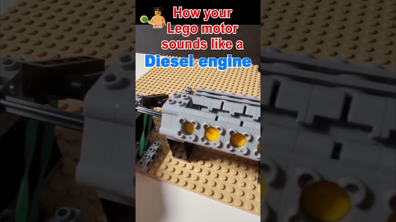 Lego motor sounds like a Diesel engine #lego #diesel #engine #nugra