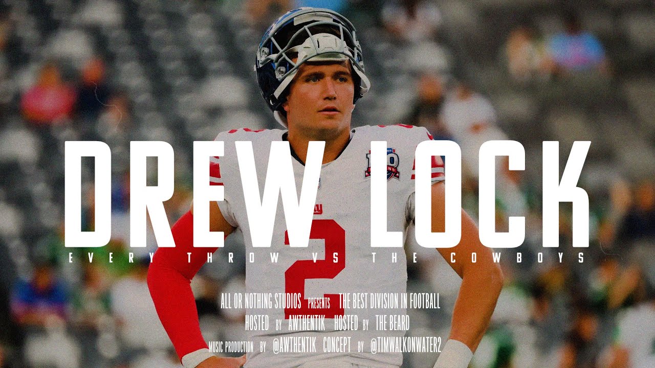 Every Drew Lock Throw- Giants @ Cowboys