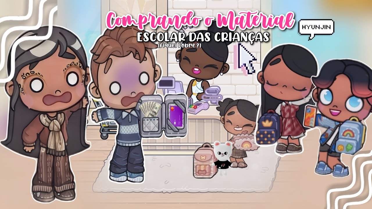 AESTHETIC* COMPRANDO O MATERIAL ESCOLAR DAS CRIANÇAS!🏫🩷 || *VOICED🔊* ||