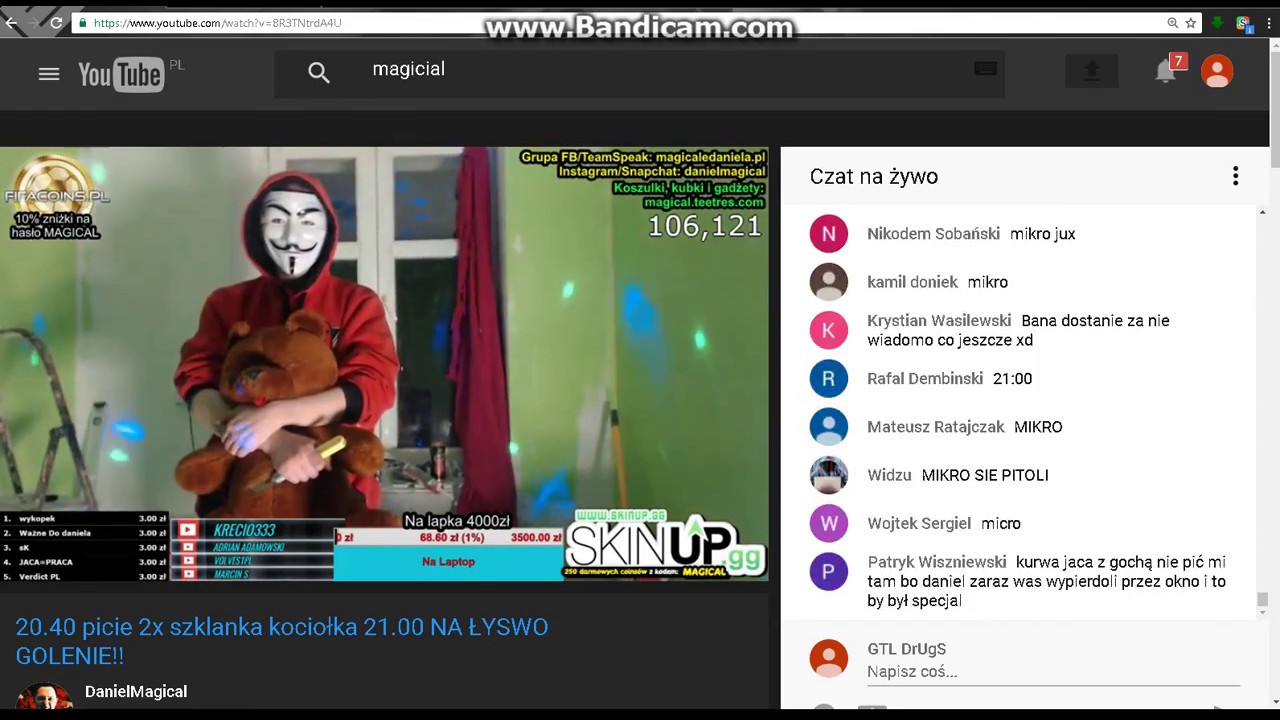 Szot z Live DanielMagicial Baobab (Seba) niszczy misia