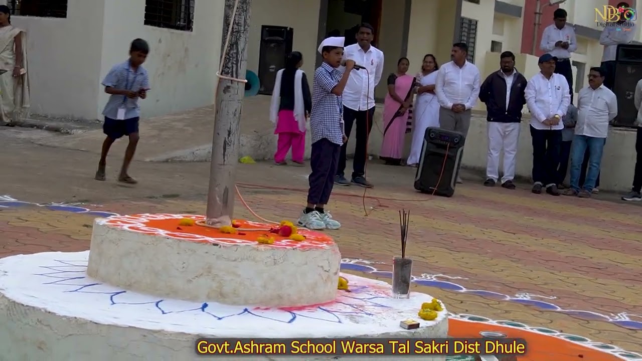 Republic day Speech at govt ashram school warsa
