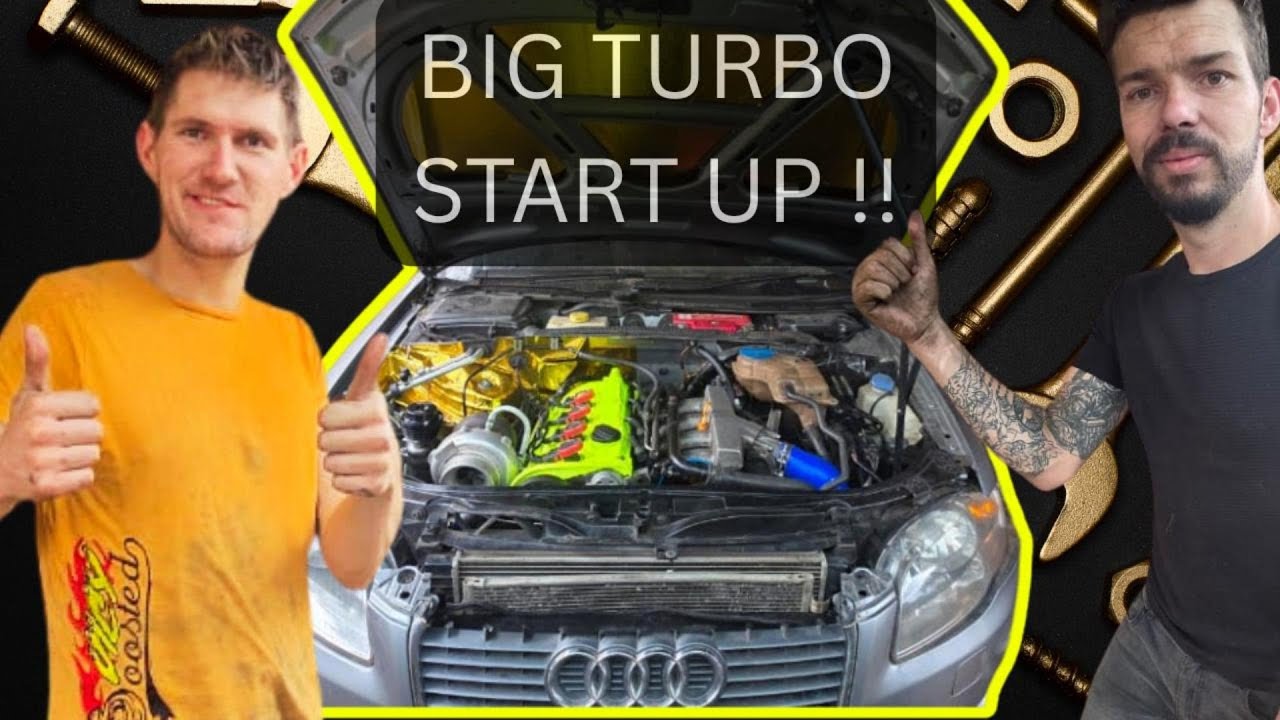 Our BIG Turbo Audi A4 B7 1.8T 20V Comes Alive! First Start After Full Turbo Setup