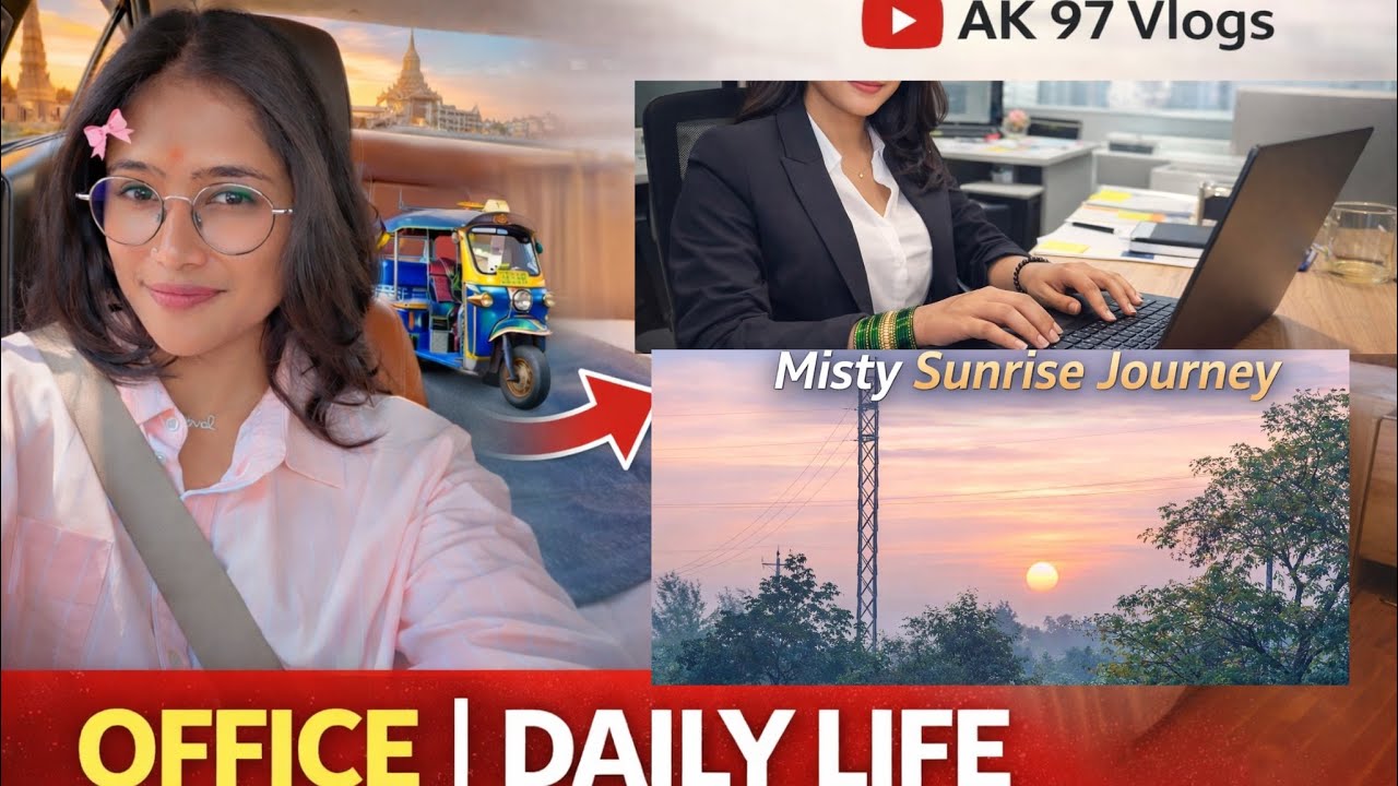 OFFICE to DAILY LIFE ✨ | Misty Sunrise Journey 🌅 | AK 97 Vlogs #ak97vlogs #amruthaknnagraj