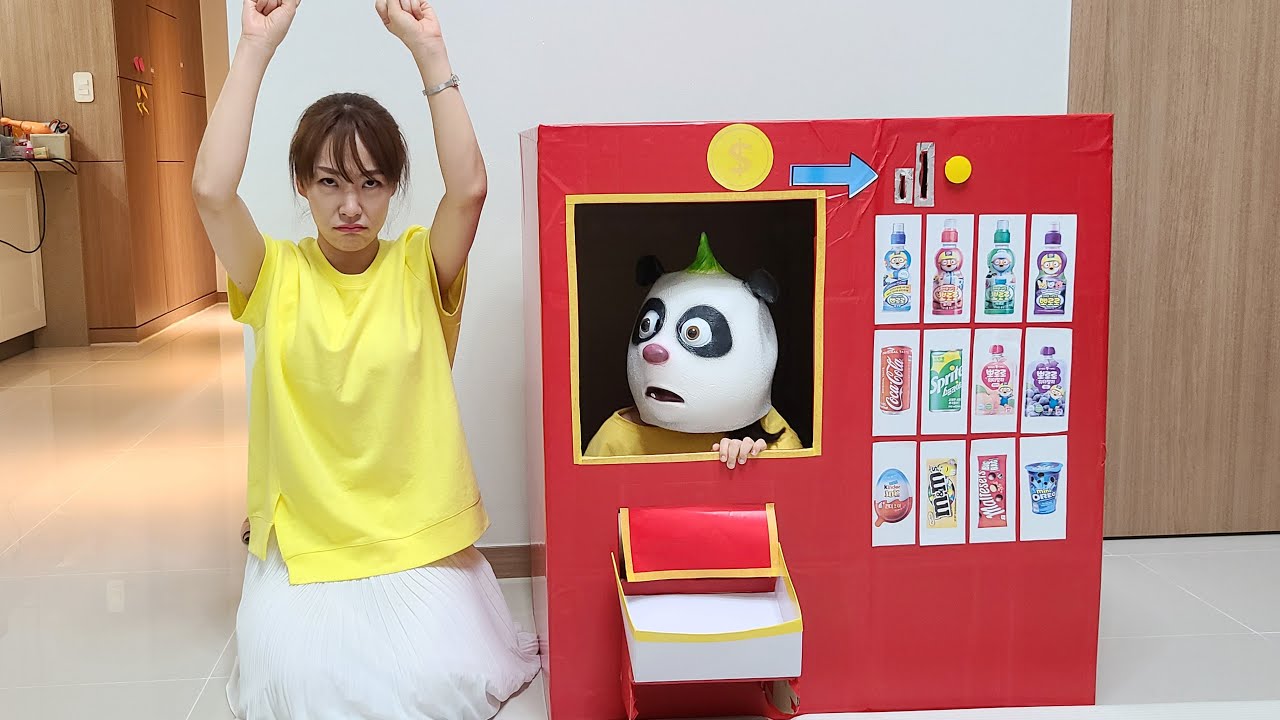 엄마와 함께 자판기를 만들어 놀면 너무 재밌어요 ^^ 서은이의 자판기 놀이 Vending machine ~