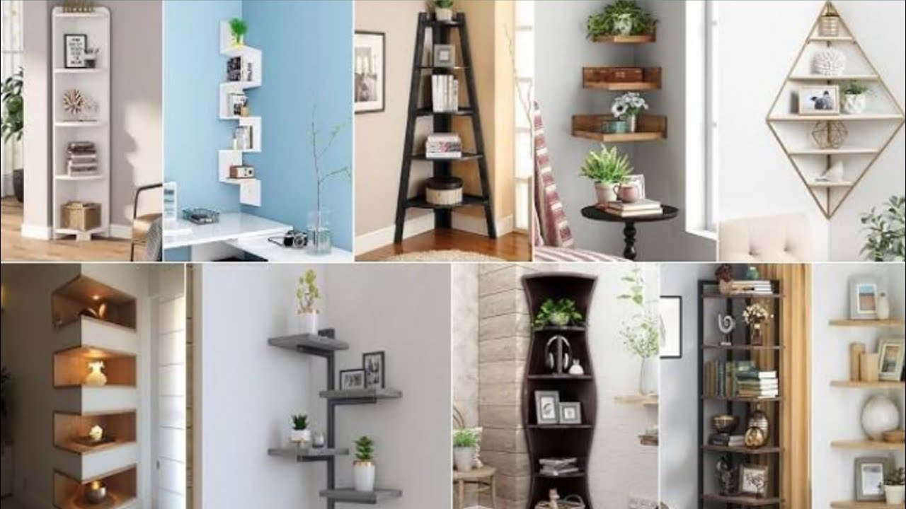 Wooden Wall Corner Shelf Design |Woodluxe |shelf |cornershelf |wooden |woodenart |wooden rack