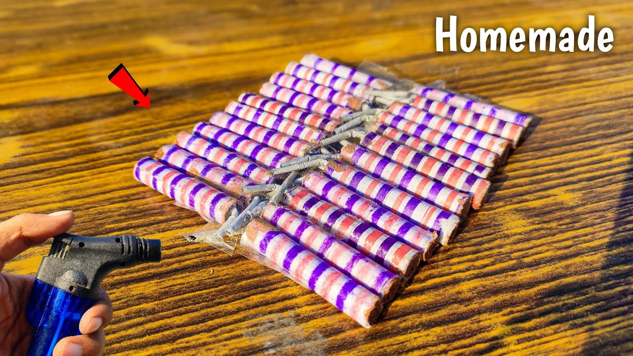 Making Murga Chhaap Ladi from Bijli Bam 🔥 || Homemade Diwali Crackers Making || Fireworks 2025