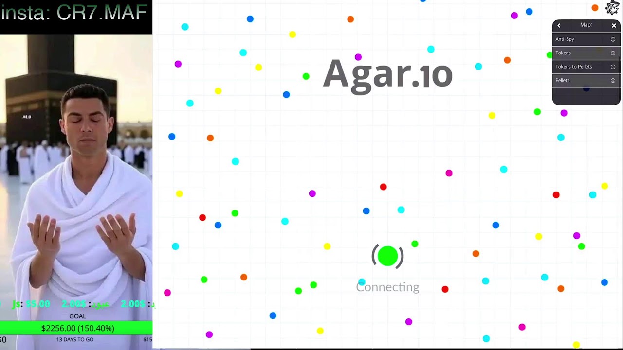 بث اقاريو كريستيانو - حياكم الله 🔥😤 - Live CR7 Agar.io