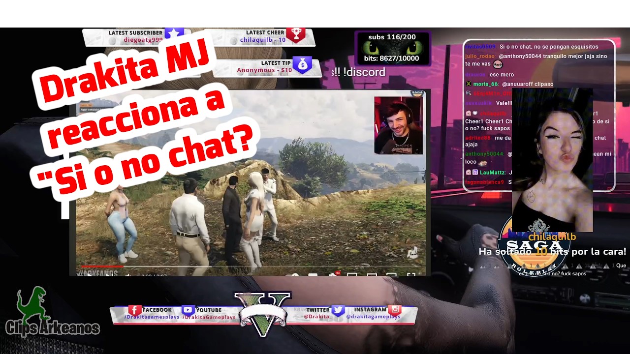 Drakita MJ reacciona a SI O NO CHAT de Nexxuz (el señor tortuga)   #nexxuz #NexxuzHD #arkeanos #GTAV