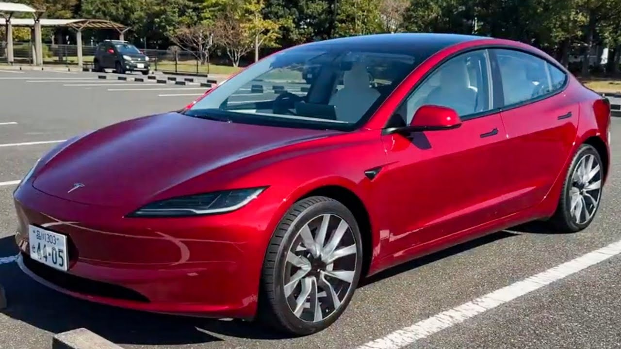 New 2024 Tesla Model 3 Upgraded Red Color | Exterior and Interior