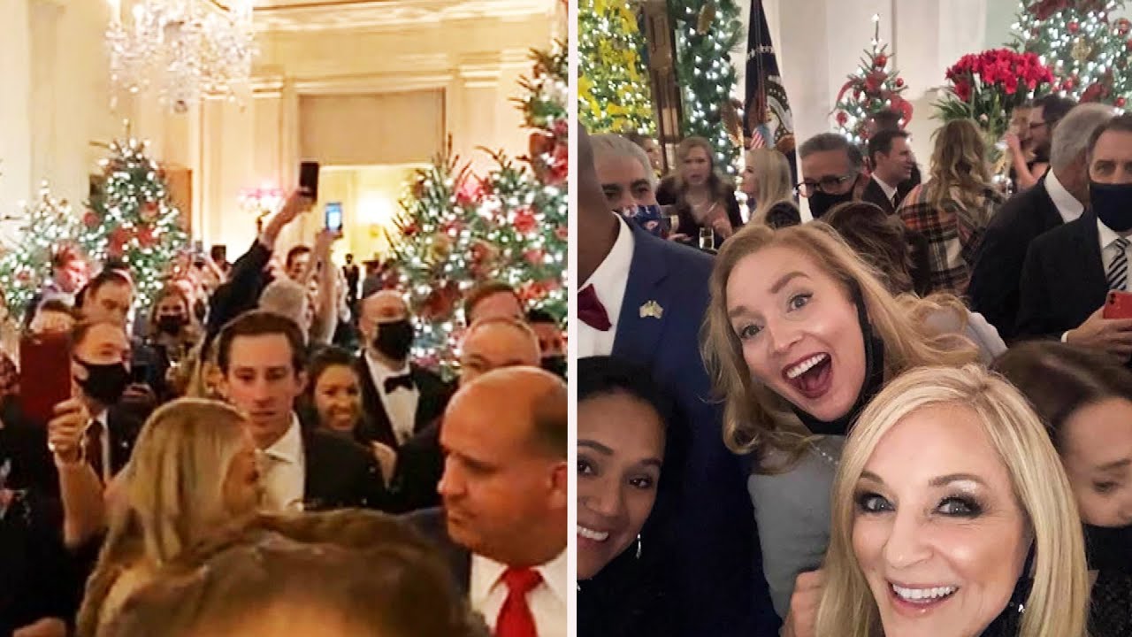 Coughs Heard at Packed Maskless White House Christmas Party