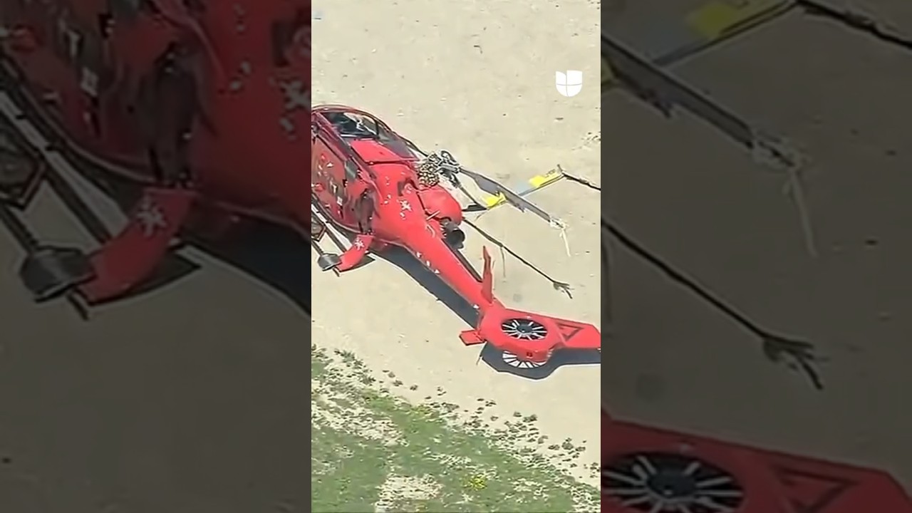 El momento en que un helicóptero con varios pasajeros pierde el control durante un aterrizaje