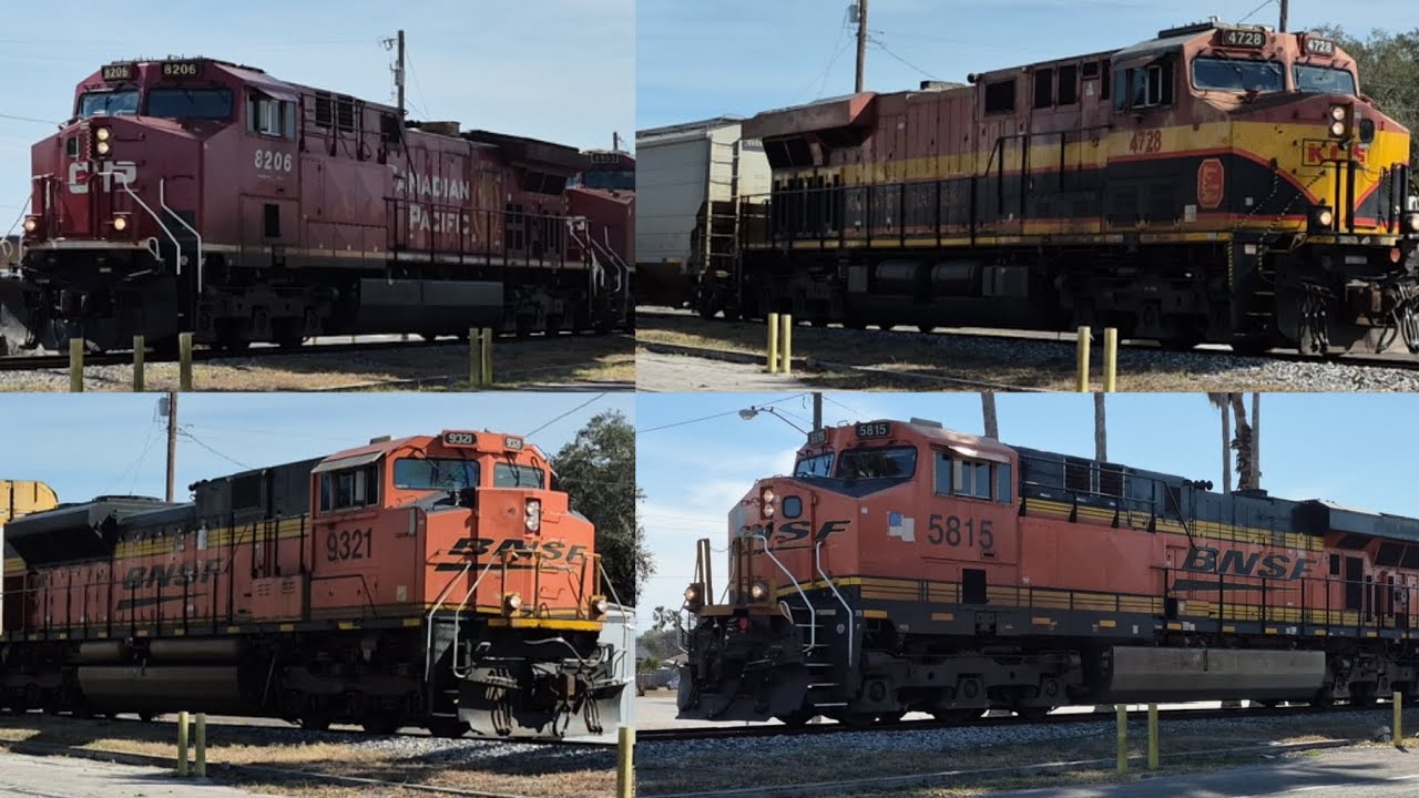 6 trains in Alice TX 2-8-26 ft. (KCSM 4520) & (BNSF 5815) & horn salutes 