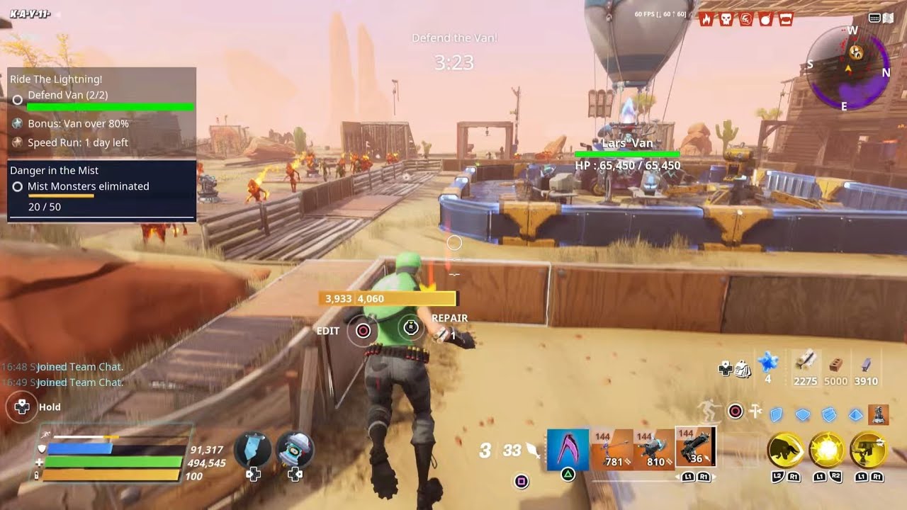 Fortnite stw 160 Ride the lighting smasher mini boss no wall