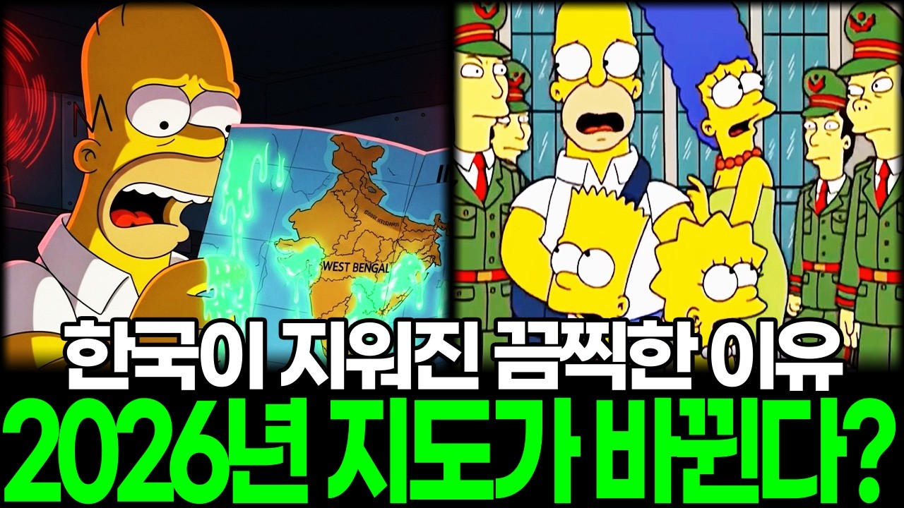 2026년 지도가 바뀐다? 심슨 예언 속 대한민국이 지워진 끔찍한 이유
