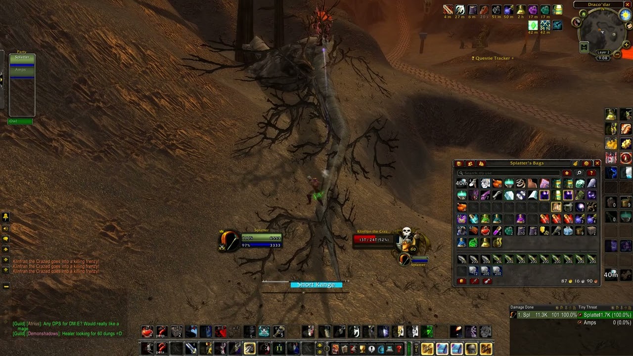 Klinfran the Crazed Burning Steppes Kill - WoW Classic Hardcore