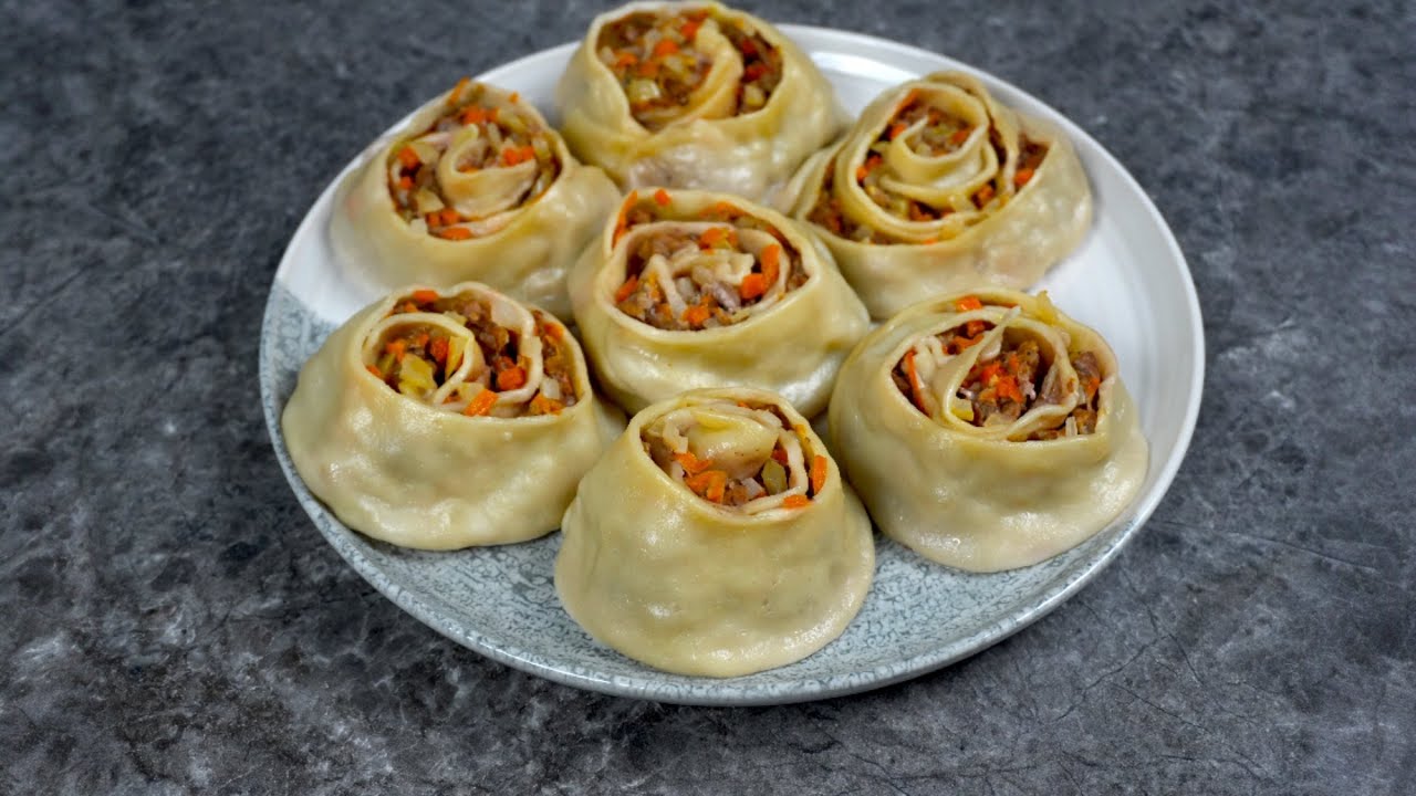 Манты с мясом и тыквой. Необычный рецепт!