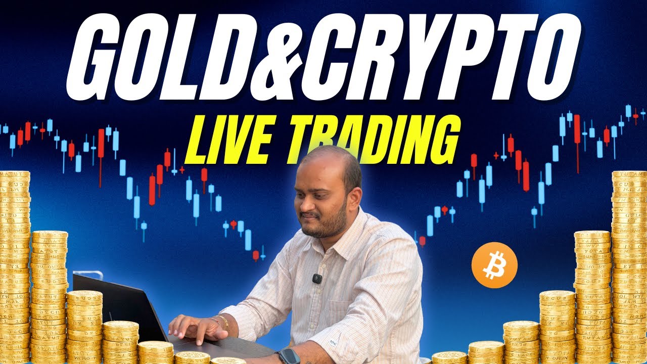 LIVE GOLD & CRYPTO TRADING / TRADE WITH KD / DAY 05