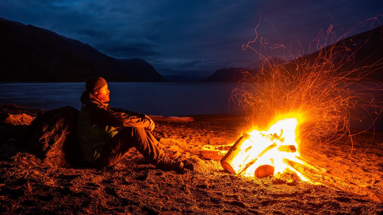 Winter Kayak Camping Alone on Kootenay Lake, British Columbia