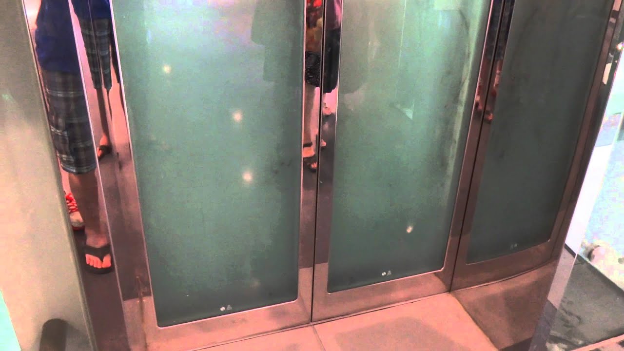 VERY BUSY XiZi Otis Traction Glass Elevators at Glory Mall in Beijing, China