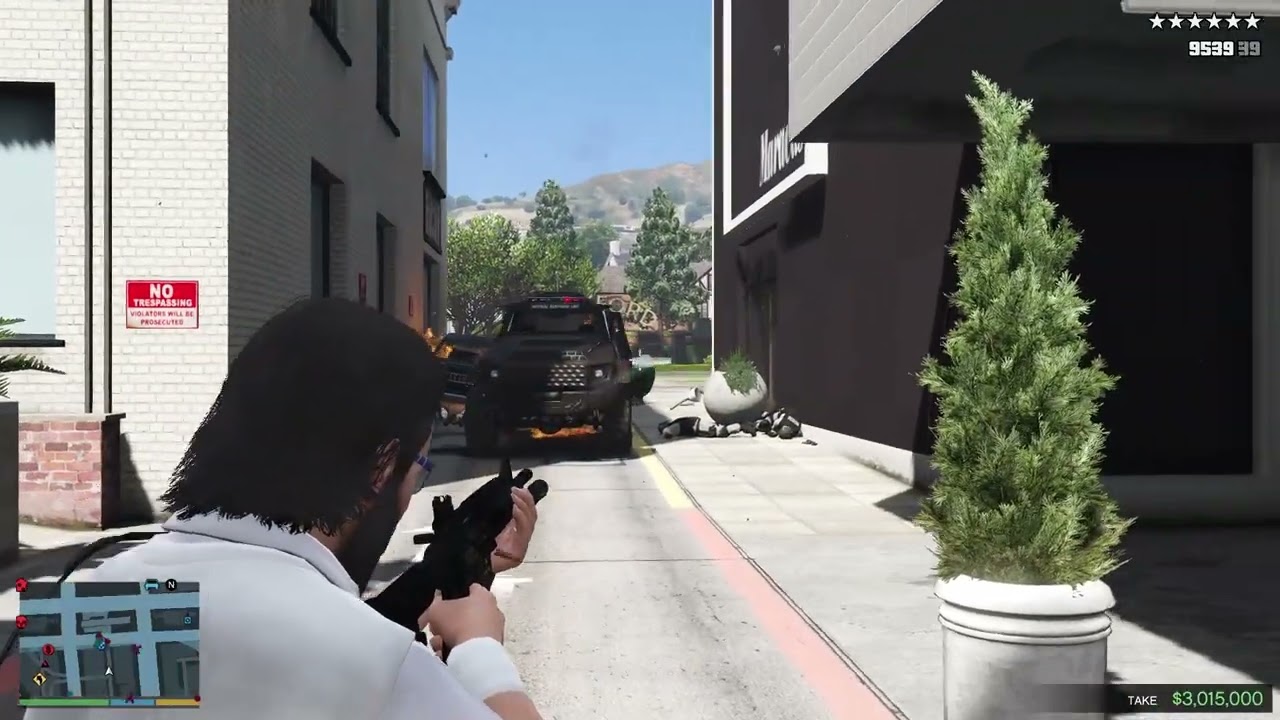 GTA V: Michael & Amanda Bank Heist (Pacific Standard) 10 Star Battle + Escape