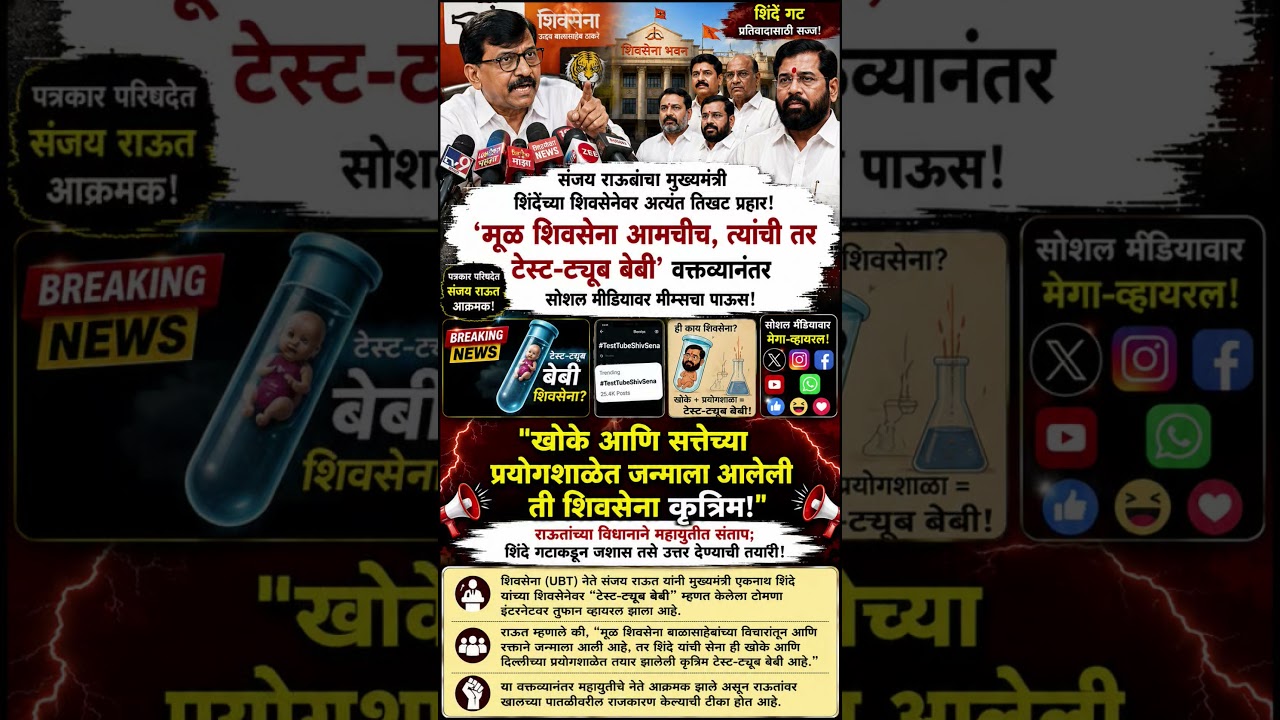 राउत#maharashtrapolitics #sanjayraut #devendrafadnavis #ncp #ubt #bjp #eknathshinde #omrajenimbalkar