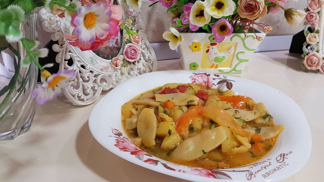 Fasole Verde Scăzută cu Cartofi Vegan | Fasole Verde Scăzută Vegetariană | Rețete de la Bunica