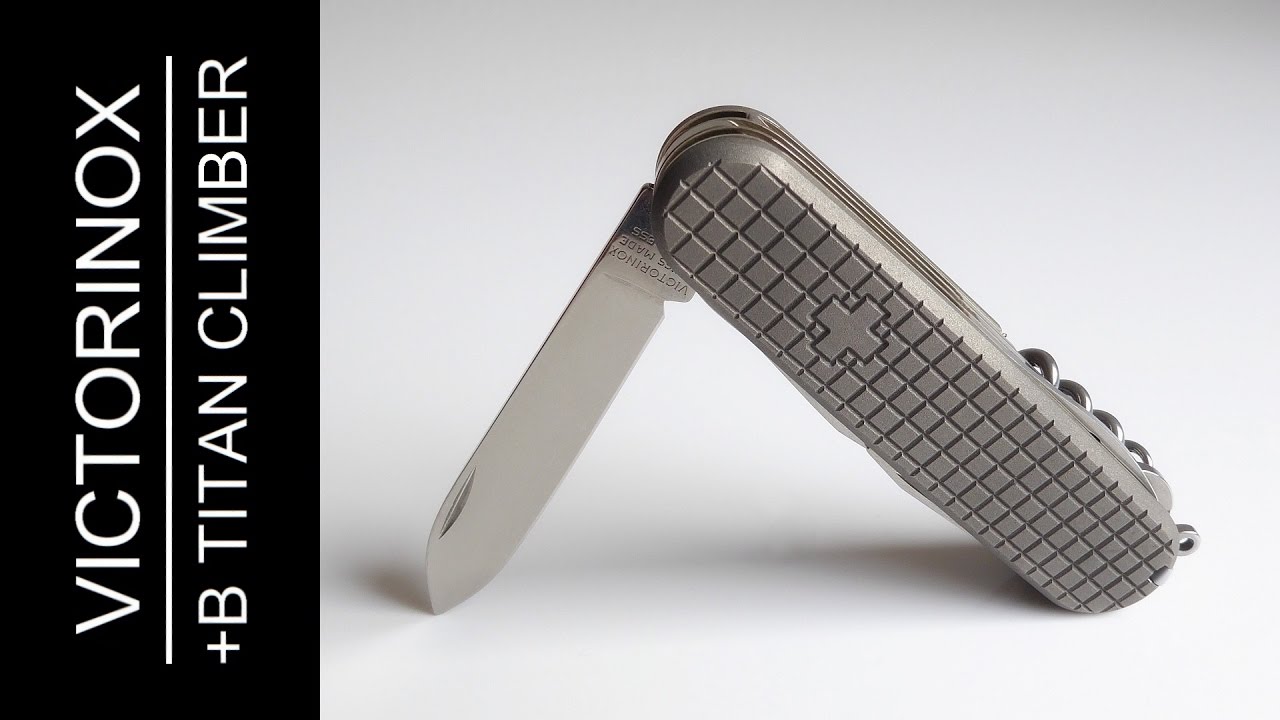 Victorinox Climber Gold mit Swiss Bianco ( +B ) Titan Griffschalen mit mattem Finish