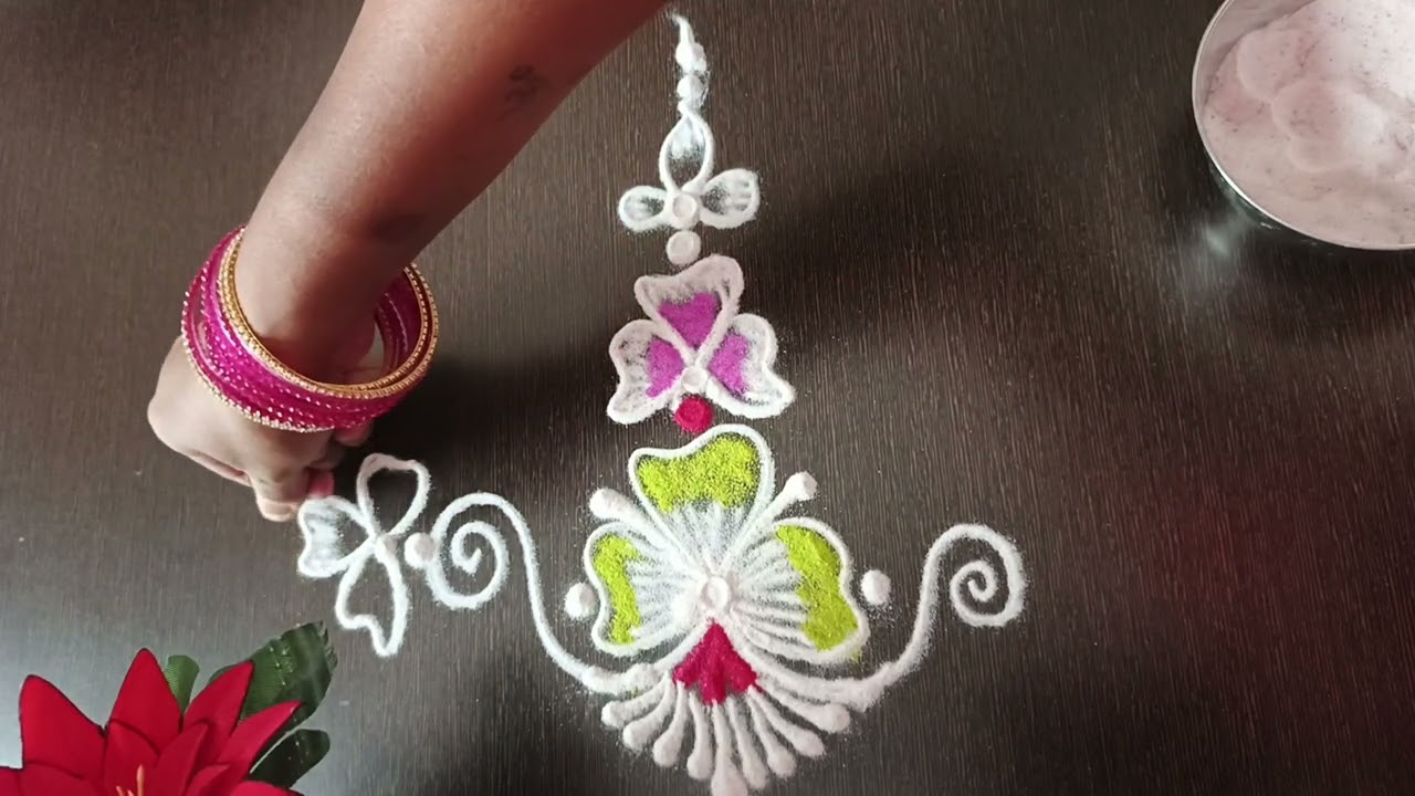 సింపుల్ ముగ్గు డైలీ యూస్ రంగోలి simple muggu daily use rangoli#plz subscribe my channel and share 🙏