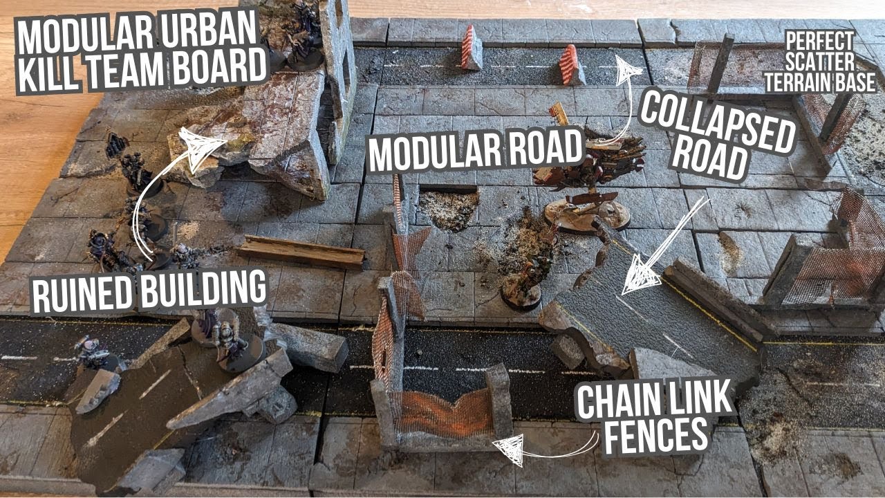 Scratch Building an Urban Ruins Kill Team Board | Warhammer 40k Terrain Tutorial | Scenery Building