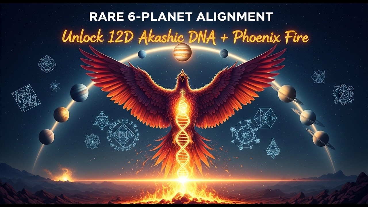 RARE Celestial Portal 2026: Unlock Your 12D Akashic DNA Strands NOW – Phoenix Fire + 6 Planets Align