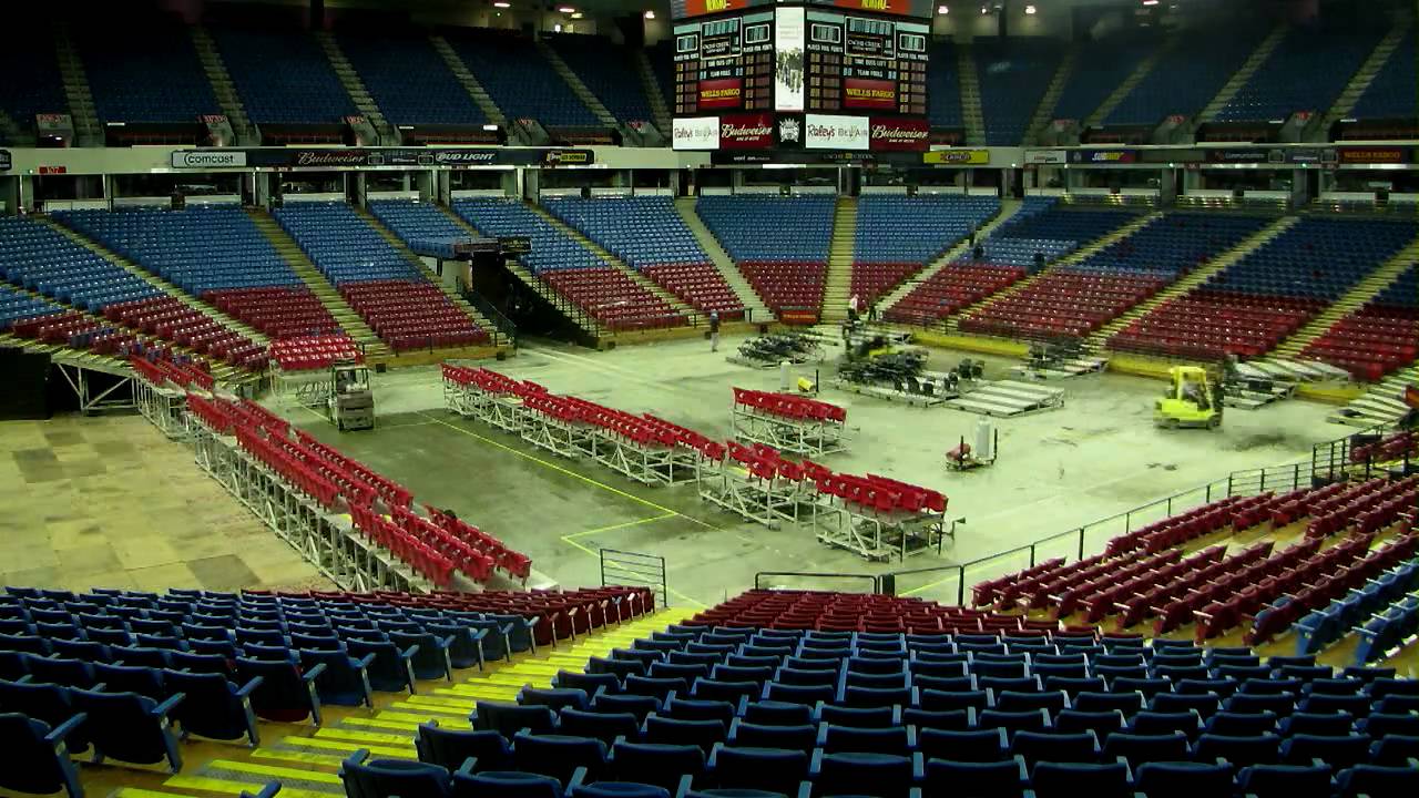 Arena Changeover from Ice to Basketball - True HD