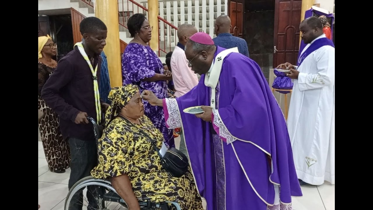 MERCREDI DES CENDRE 2025: MESSE PRESIDEE PAR L'ARCHEVËQUE A LA PAROISSE SAINT JEAN MARIE VIANNEY