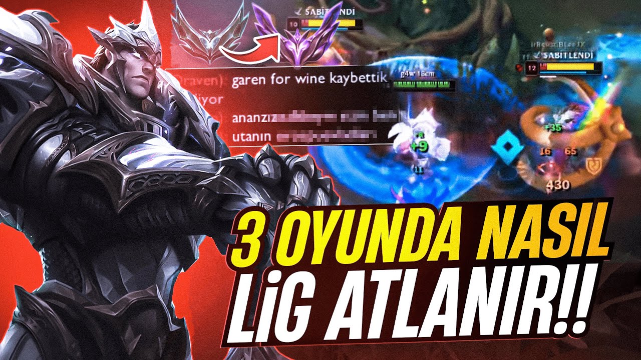 3 OYUNDA YÜKSEK ELODA GAREN NASIL OYNANIR ÖĞREN!! SEZON 14 TEK TAŞIYAN GAREN ÖĞRETİCİ!!