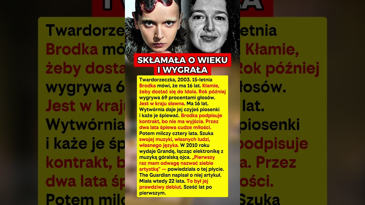 SKŁAMAŁA O WIEKU I WYGRAŁA IDOL A POTEM MILCZAŁA CZTERY LATA