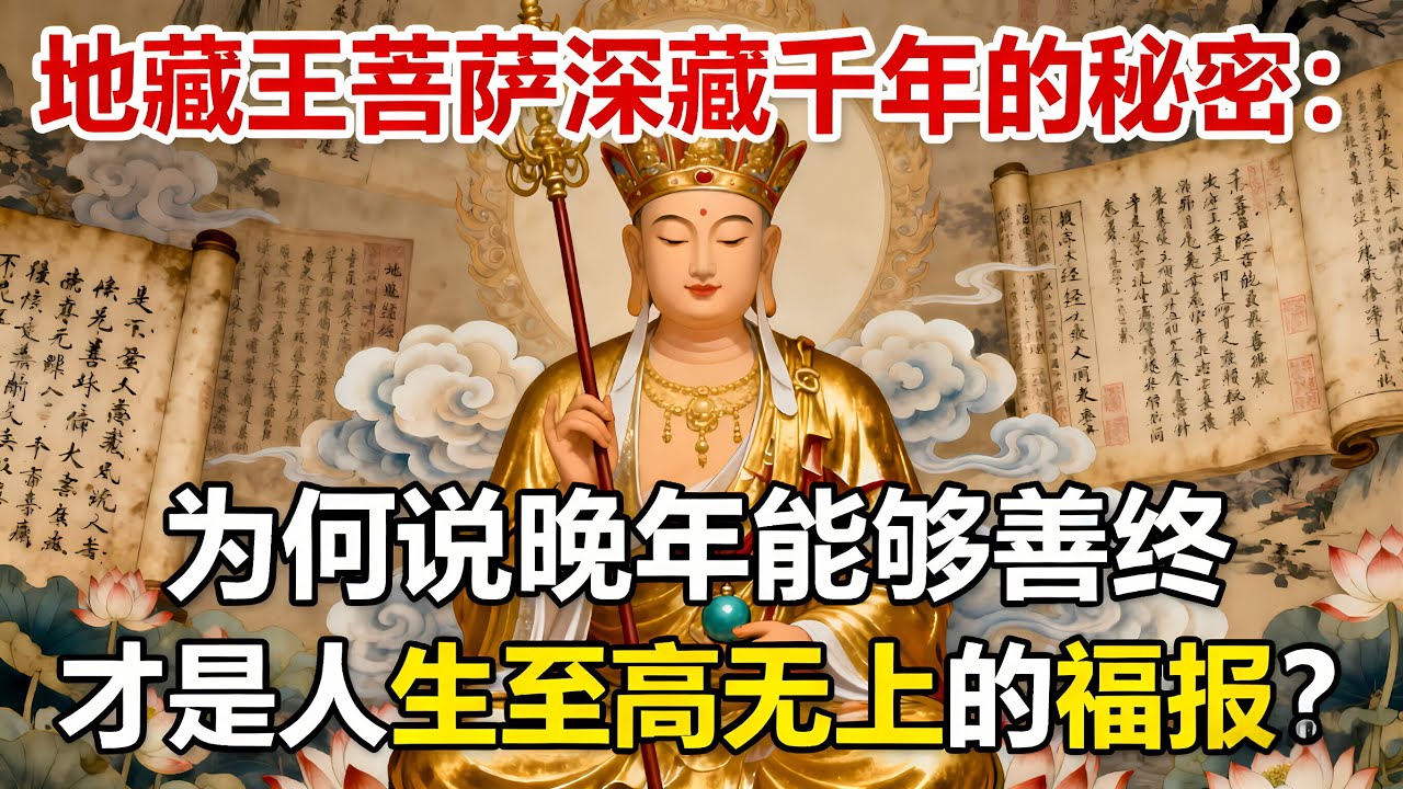 地藏王菩薩深藏千年的祕密：爲何說晚年能夠善終，才是人生至高無上的福報？#佛陀#佛學#佛教#禪修#佛法智慧#佛教故事#佛教文化