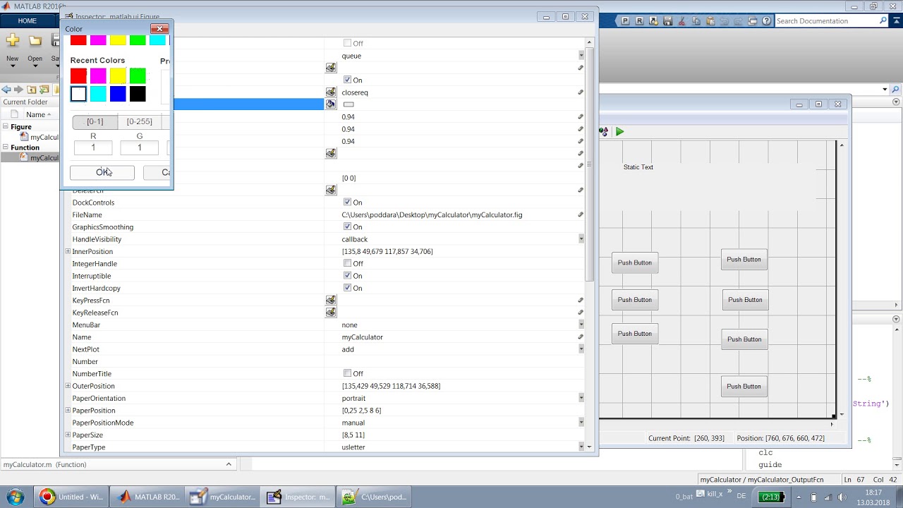 MATLAB Tutorial Calculator using GUIDE