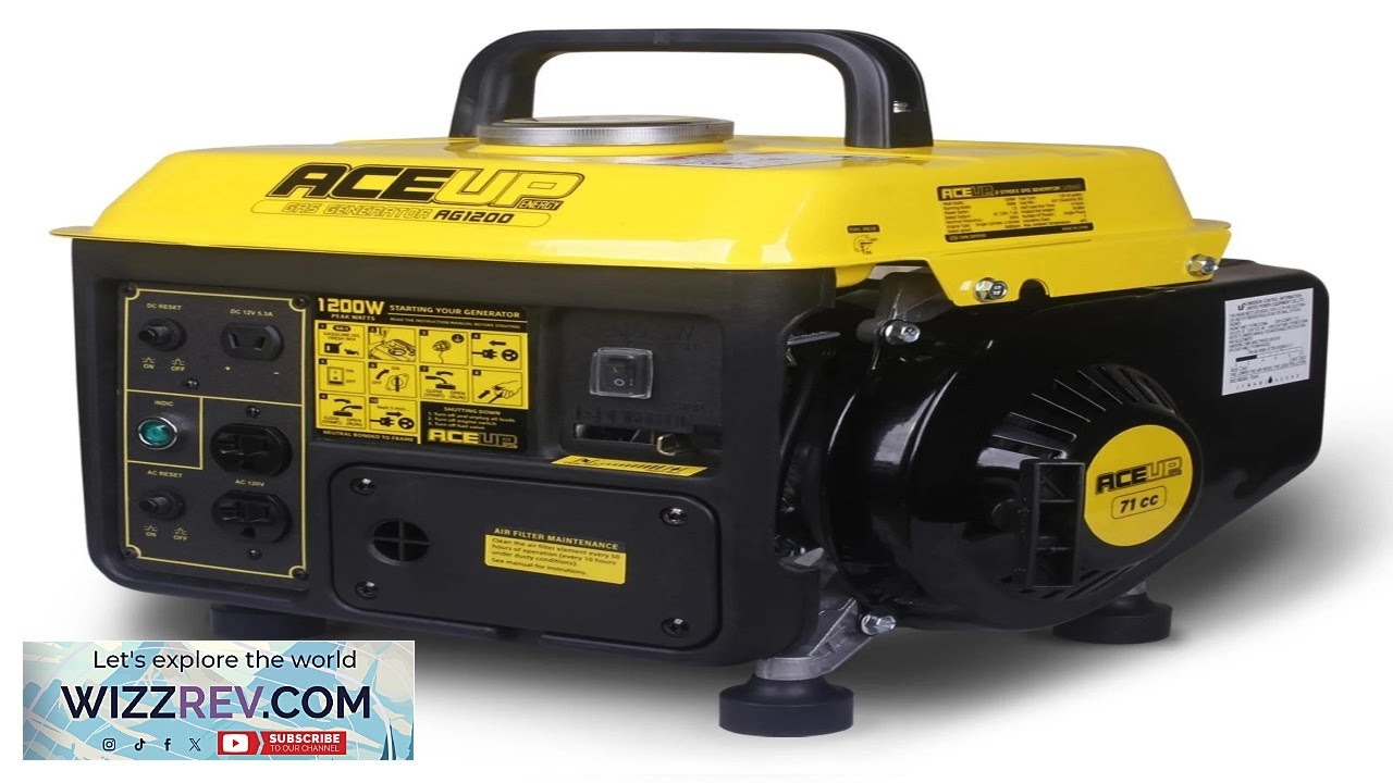 US Fast Shipping 1200W Small Portable Gas Generator Emergency Aceup Energy eBay