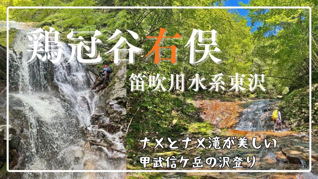 ● 鶏冠谷右俣、笛吹川水系、東沢、甲武信ケ岳、沢登り、2025年9月