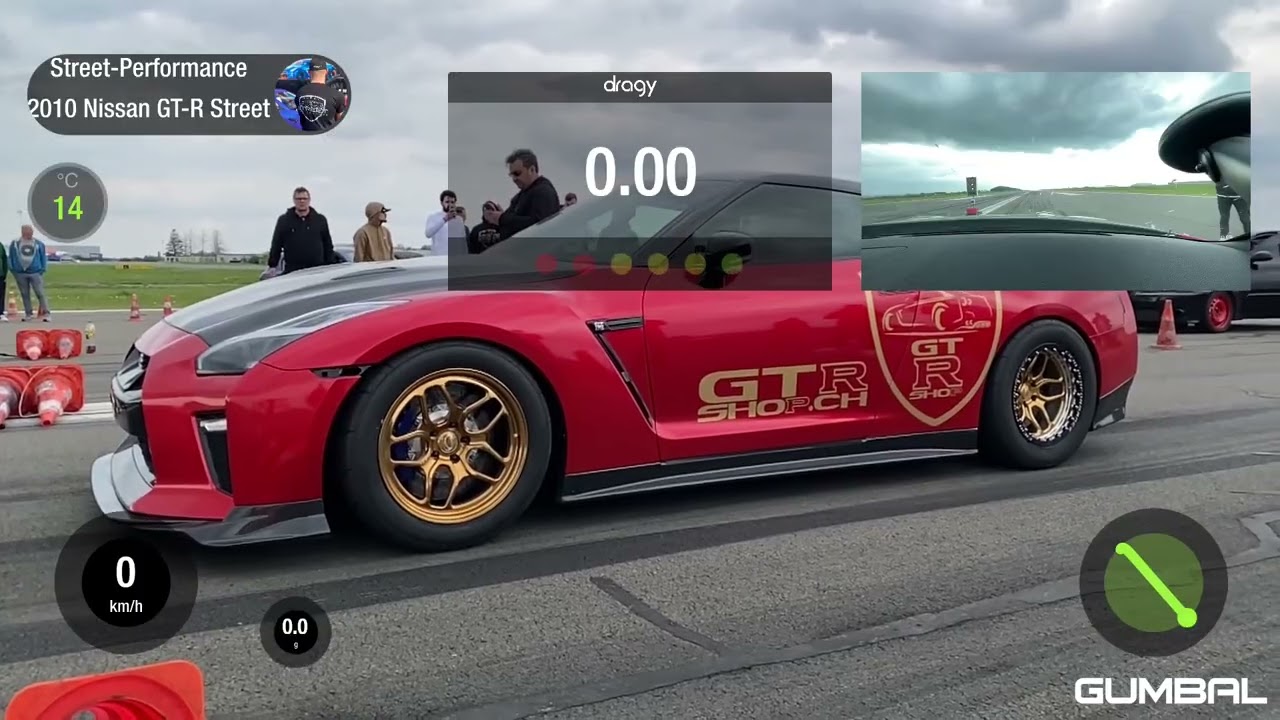 1200HP Nissan GT R R35 Street Performance 0 339 KM H   Onboard, Cold Engine Start Up, Drag Racing!